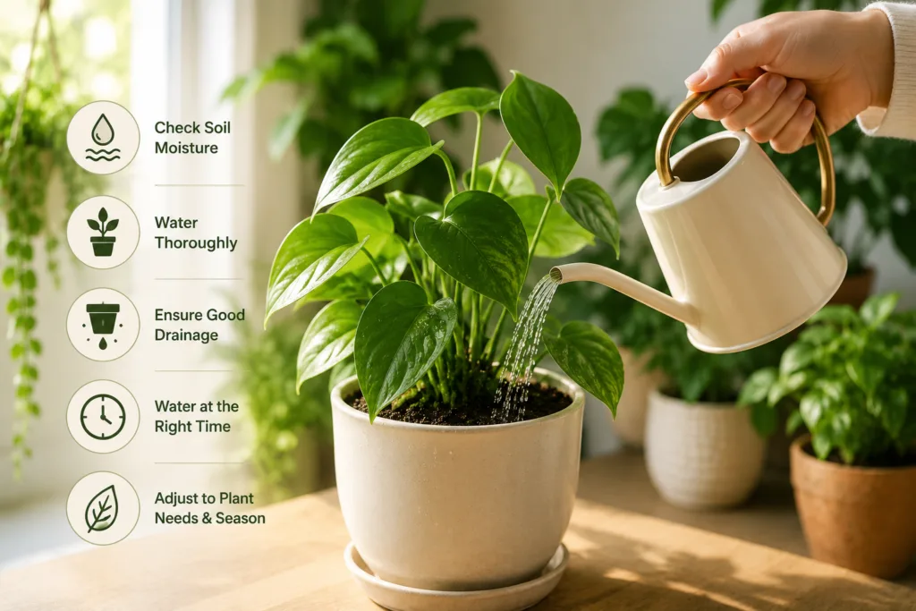 How to Water Indoor Plants the Right Way