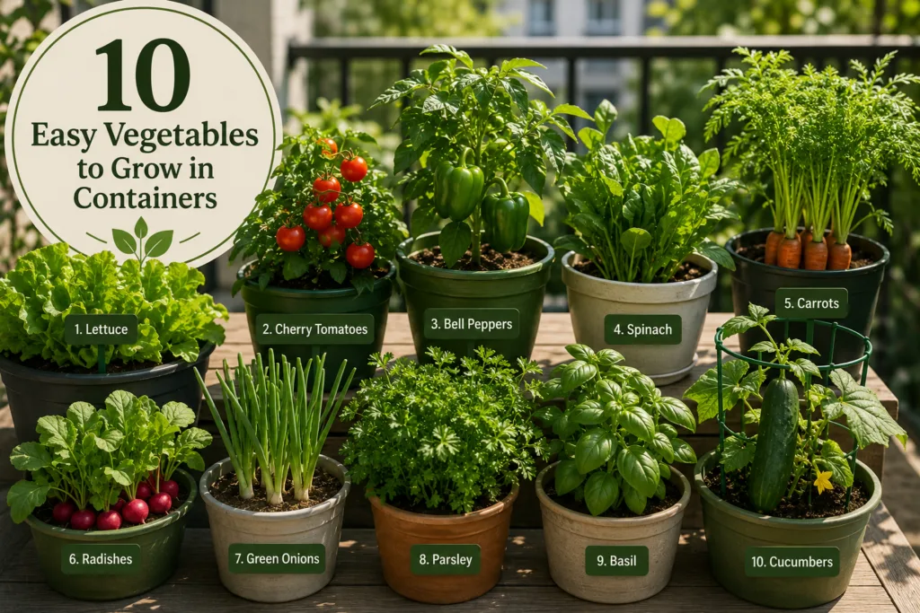10 Easy Vegetables to Grow in Containers