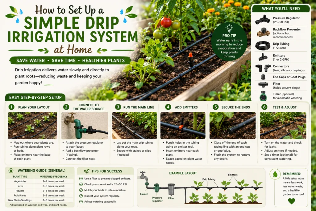 How to Set Up a Simple Drip Irrigation System at Home