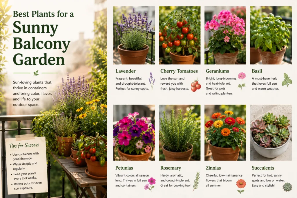 Best Plants for a Sunny Balcony Garden